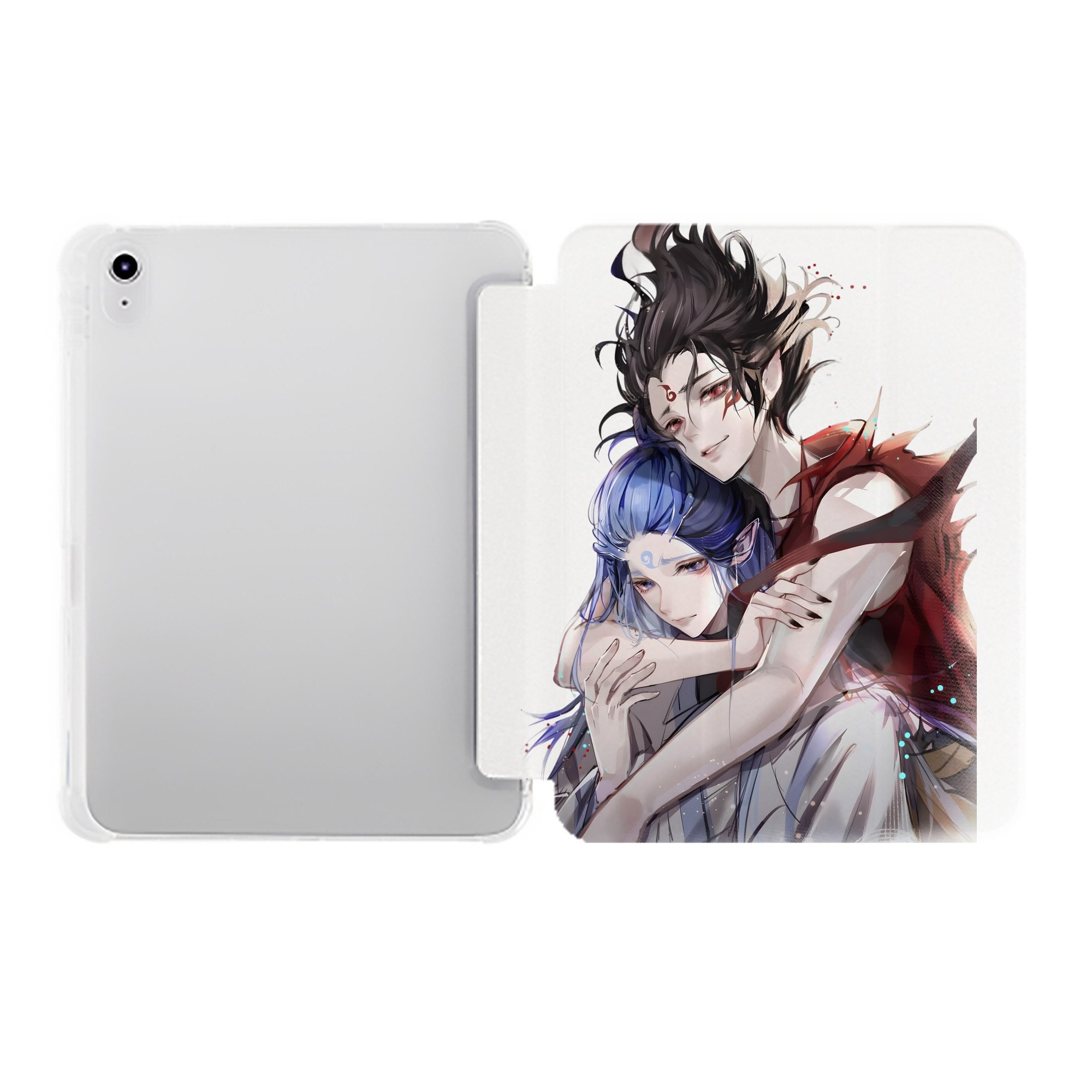 （画像用） Ne Zha 2 ナタ 魔童の大暴れ IPad ケース ペン収納付き 三つ折りスタンド PUレザー×シリコン 対応機種9.5/10.5/10.9インチ